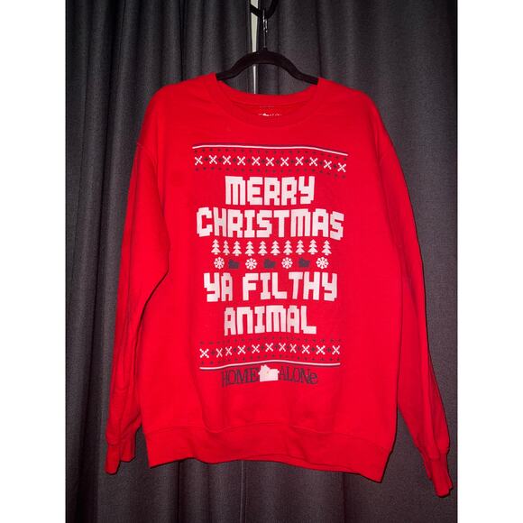 Ugly Christmas Sweater Xmas Sweatshirt Crewneck Size Medium Home Alone - Picture 1 of 3